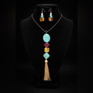 Hand made semi precious jewelry set